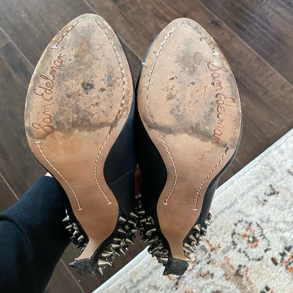 Leather Lorissa spikey heel peep toe pump - Picture 5 of 12